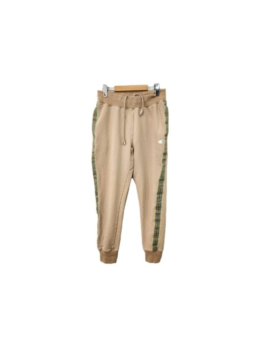 Vintage 90s Champion Reverse Weave Sweatpants Piping Beige Elastic Waist Mens L